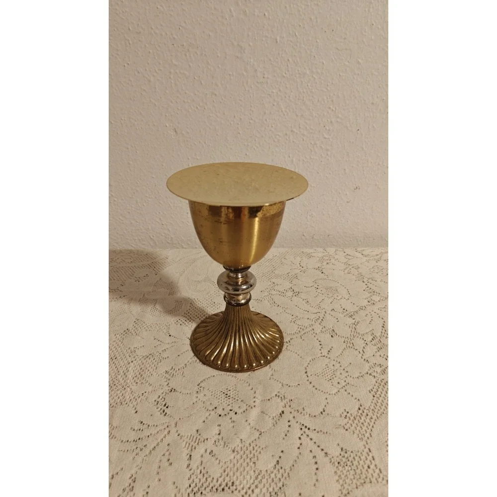 Vintage Gold Plated Chalice and Paten